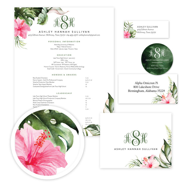 Tropics Sorority Packet