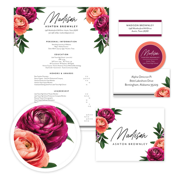 Petals sorority packet design overview