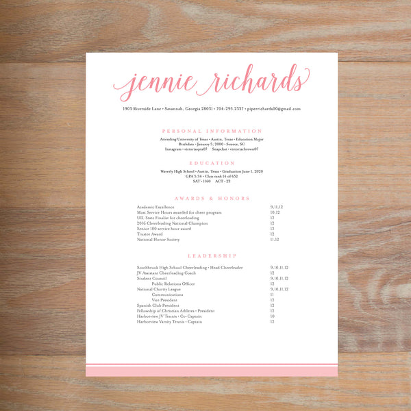 Duo Tone resume shown with full formatting