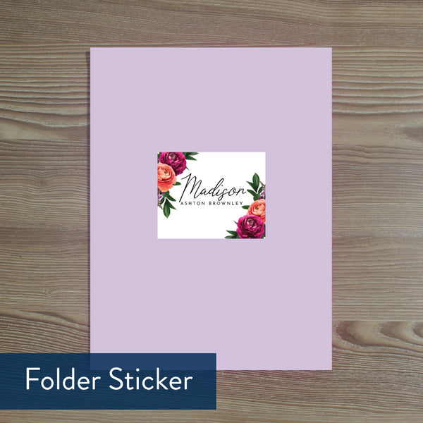Petals folder sticker