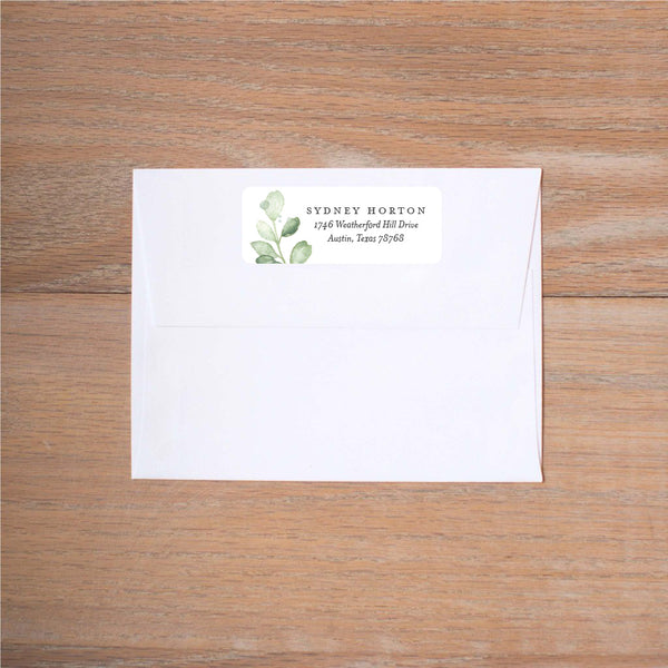 Golden Greenery Return (Home) Address Labels