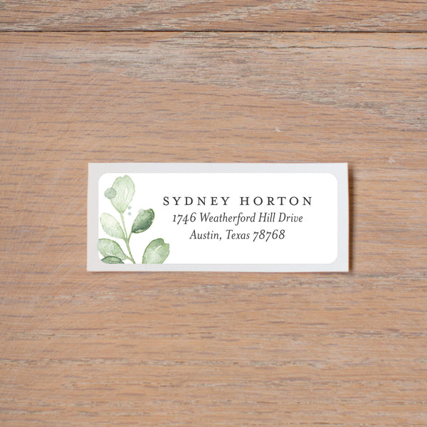 Golden Greenery return (home) address label