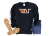 Blush Delta Gamma Black Retro Stripes Sorority Sweatshirt