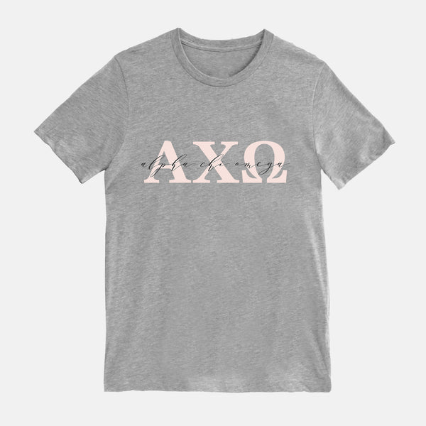 Alpha Chi Omega Blush Sorority T-shirt