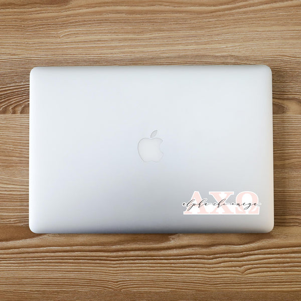 Alpha Chi Omega Vinyl Blush Sorority Decal