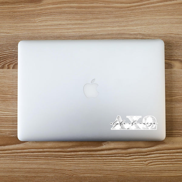 Alpha Chi Omega Vinyl Marble Sorority Decal