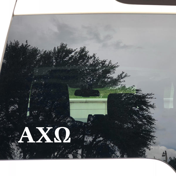 Alpha Chi Omega White Greek Letter Vinyl Decal