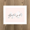 Alpha Phi Marble & Blush Sorority Art Print