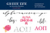 Alpha Omicron Pi Sticker Set