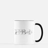 Pi Beta Phi Marble & Black Sorority Mug
