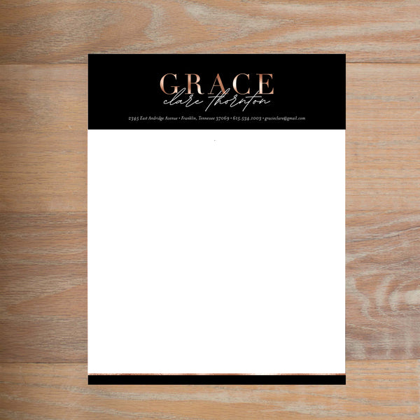 Glamour social resume letterhead without formatting