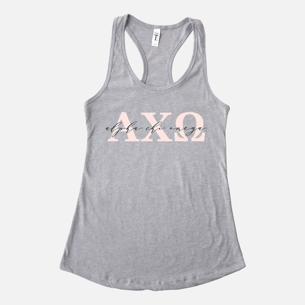 Alpha Chi Omega Blush Sorority Tank