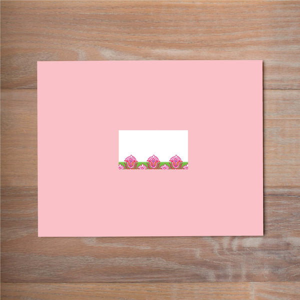 Bright Garden mailing label shown on Blossom presentation envelope (not included in price but available as an add-on to your purchase)