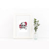 Chi Omega Skull Art Print