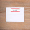 Confetti Stripes Return (Home) Address Label shown in Night & Flamingo
