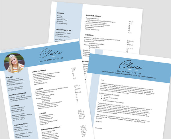 Color Block Bluebell Word Templates