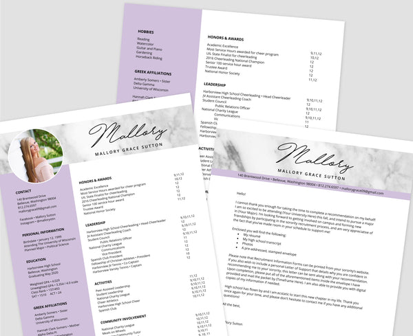 Marble Plum Word Templates