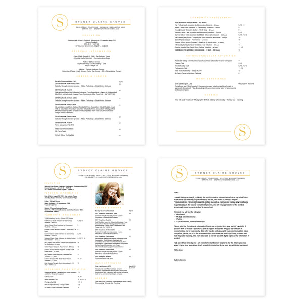 Simply Modern Initial Microsoft Word Resume Templates