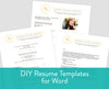 Simply Modern Initial Microsoft Word Resume Templates