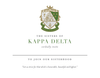 Kappa Delta Sorority Crest Bid Card