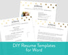Golden Dots Microsoft Word Resume Templates