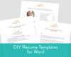 Sweet Monogram Microsoft Word Resume Templates