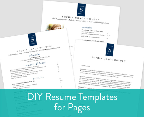 Chic Initial Pages for Mac Resume Templates