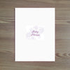Delicate Lace Personalized Folder Sticker shown in Grape & Plum
