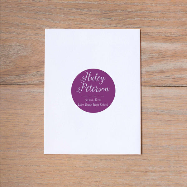 Delicate Lace Personal Sticker shown in Grape & Plum