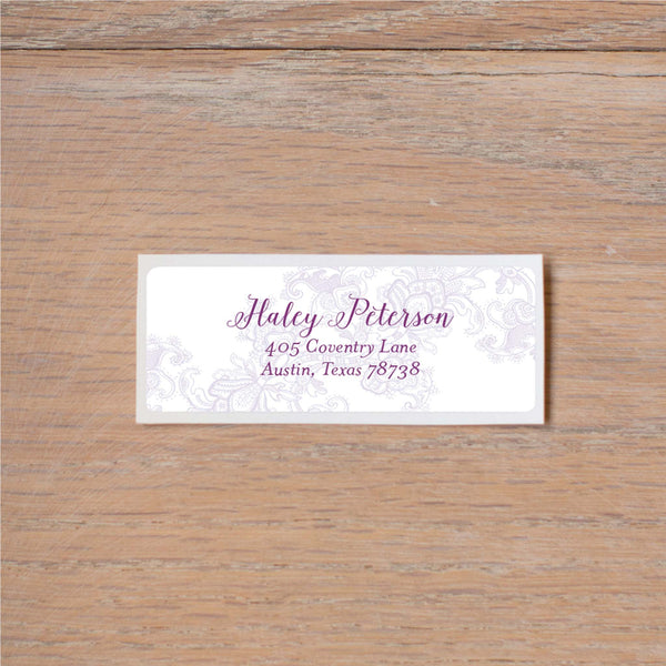 Delicate Lace return (home) address label