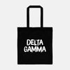 Delta Gamma Black and White Greek Tote