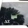 Delta Zeta White Greek Letter Vinyl Decal