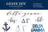 Delta Gamma Sticker Set