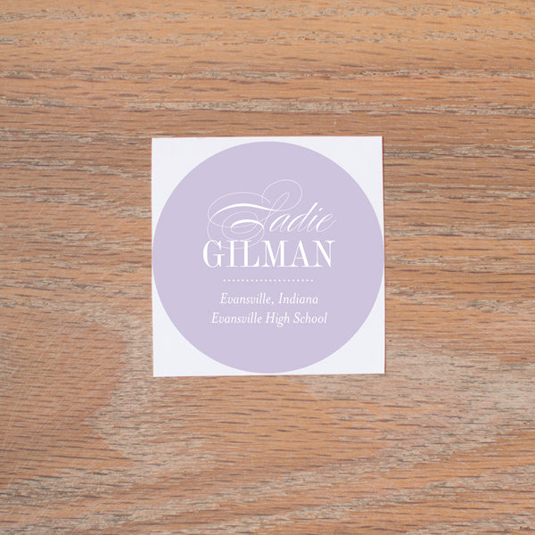 Elegant Script personal sticker