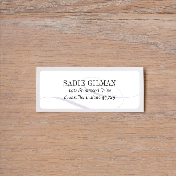 Elegant Script return (home) address label