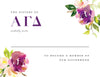 Alpha Gamma Delta Graceful Bouquet Bid Card