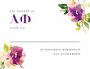 Alpha Phi Graceful Bouquet Bid Card