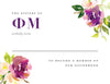 Phi Mu Graceful Bouquet Bid Card