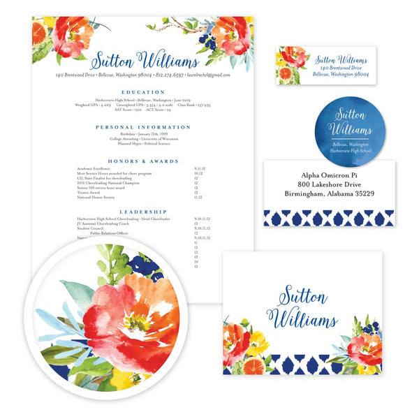 Citrus Garden Sorority Packet