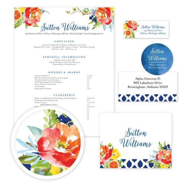Citrus Garden Complete Sorority Packet