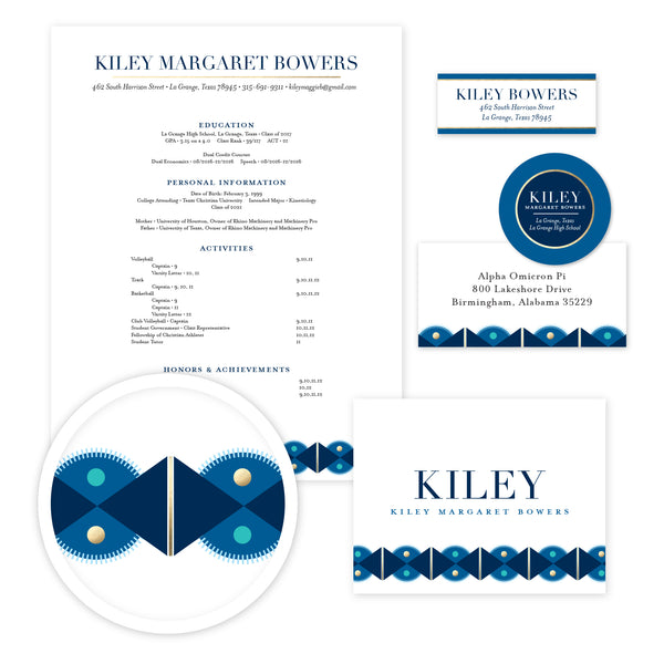 Deco Band Sorority Packet shown in Night & Cobalt