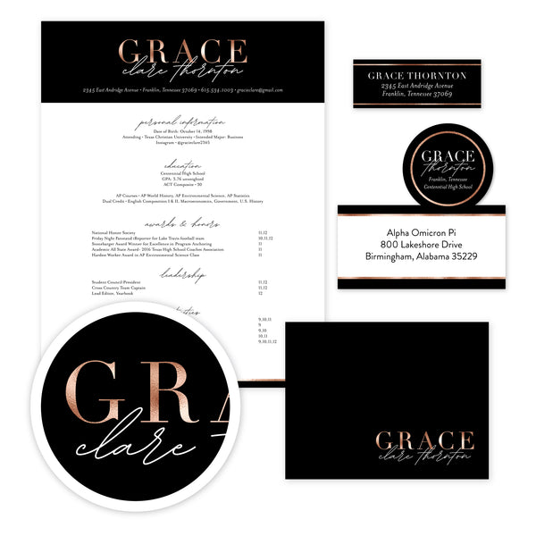Glamour Complete Sorority Packet