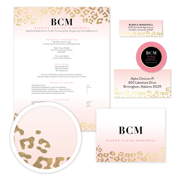 Please note: This design features digitally printed faux foil to mimic the look of real gold foil; Real gold foil is not utilized.