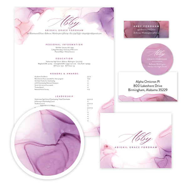 Lilac Wash Complete Sorority Packet