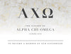 Alpha Chi Omega Golden Marble Bid Card