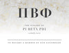 Pi Beta Phi Golden Marble Bid Card