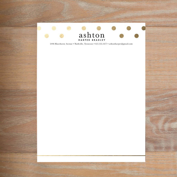 Golden Dots social resume letterhead without formatting