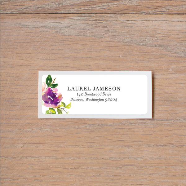 Graceful Bouquet return (home) address label
