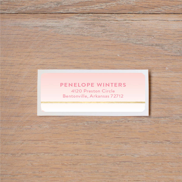 Gradient Confetti return (home) address label
