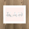 Kappa Alpha Theta Marble & Blush Sorority Art Print
